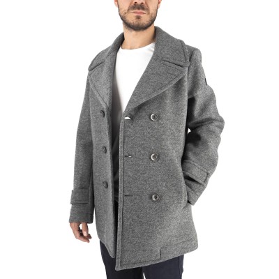 Carlos Grey Caban Coat