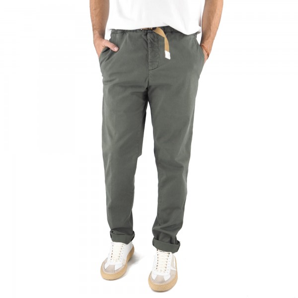 Military Green Gabardine Chino Pants