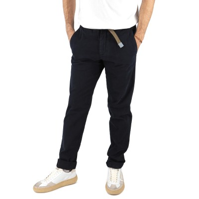 Navy Blue Gabardine Chino Pants