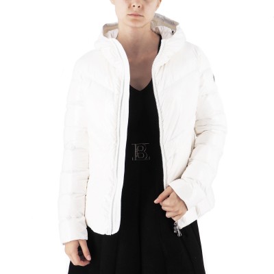 Super Shiny Down Jacket With Hood White