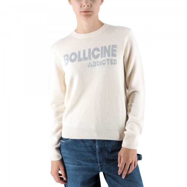 Maglione Bollicine Addicted Bianco