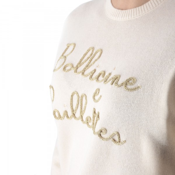 Maglione Con Ricamo Bollicine E Paillettes