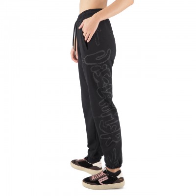 Pantalone In Felpa Con Logo Laterale