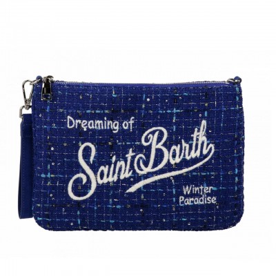 Pochette Parisienne Tweed Blu