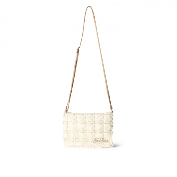 Tita White Tweed Shoulder Bag