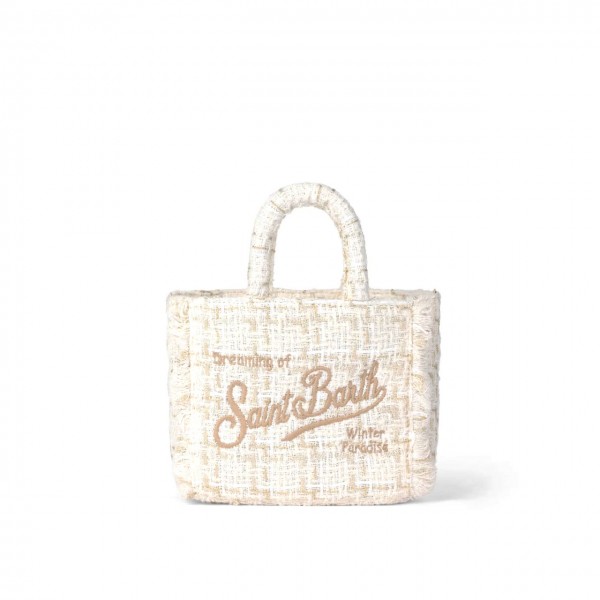 Vanity Mini Classic Tweed White Bag