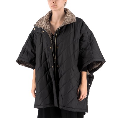 Black Quilted Cape