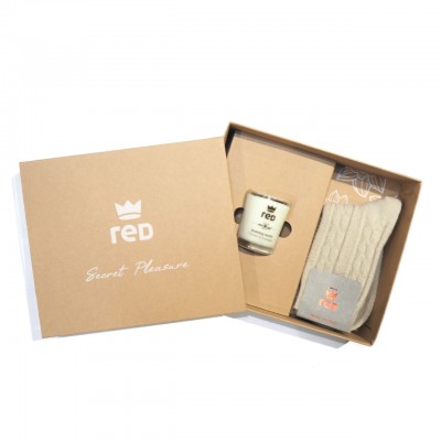 Red x Secret Pleasure Sock With Candle Gift Kit