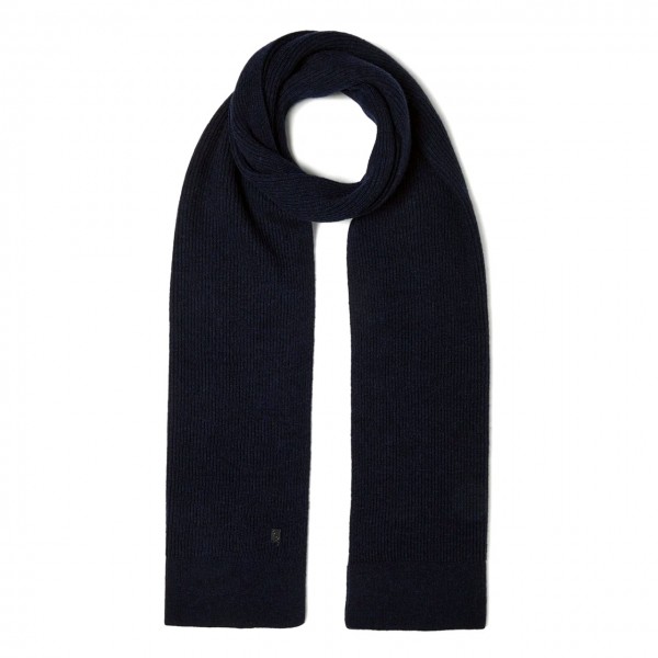 Blue Wool Knit Scarf