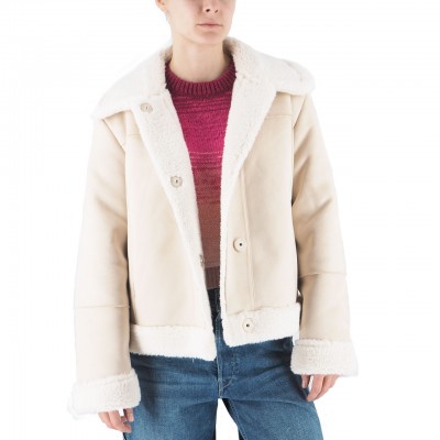 Giacca In Sherpa Lorayne Beige