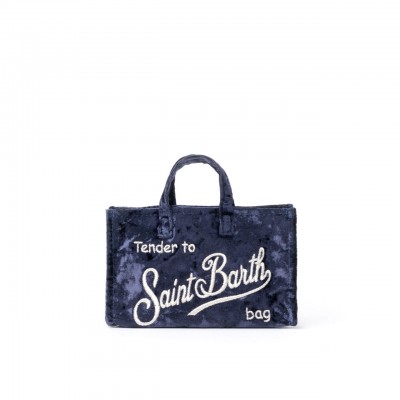 Borsa Phone Bag Chenille Blu