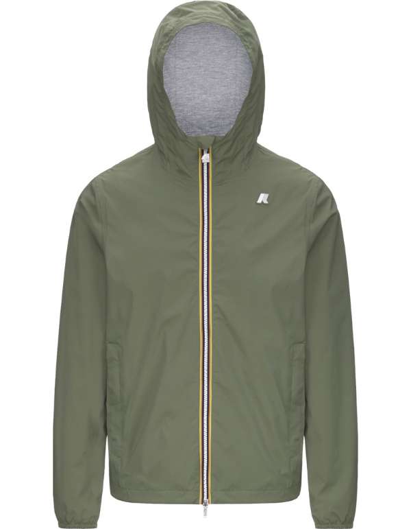 Giacca K-Way Jack Stretch Nylon Jersey Green Lichen impermeabile uomo