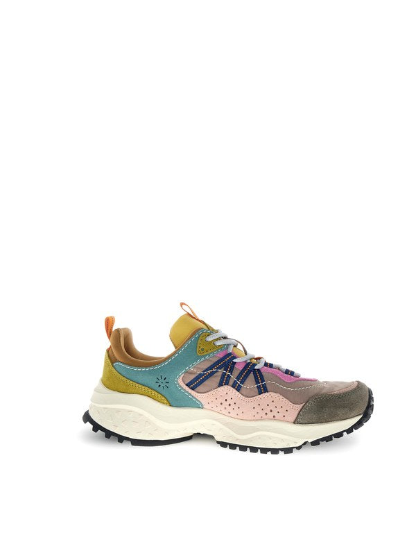 Sneaker Sanchia Uni Cow Velour/Nylon Mud-Green-Zucca - Immagine 3