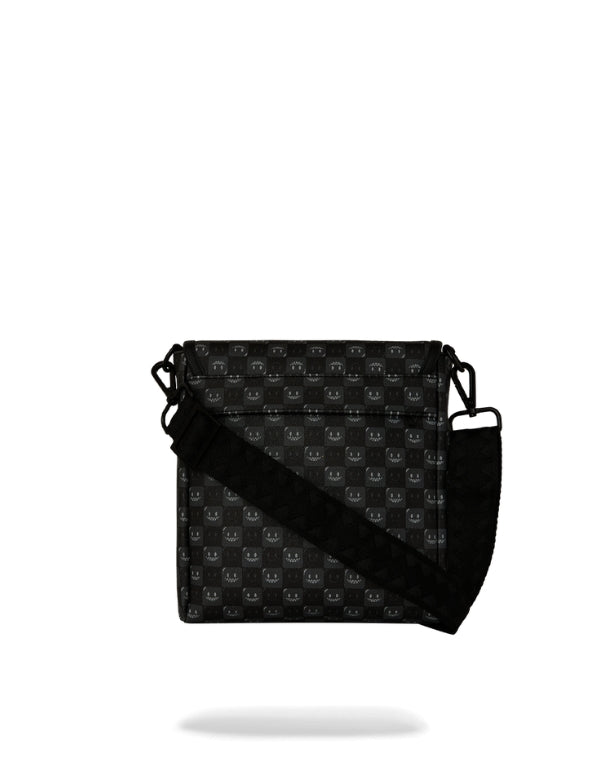 Sharks In Paris Wtf Bubbly Black Check Messenger Sling