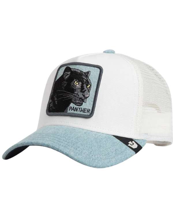 Men's Denim Panther Baseball Cap Light Denim