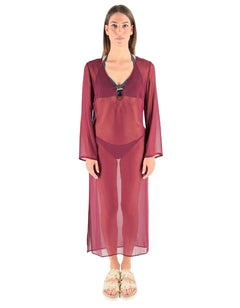 MC2 Saint Barth Long Caftano Aghata Plate Georgette 45 – Camicie e bluse