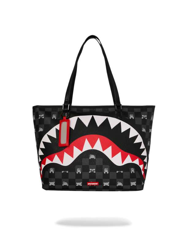 Tote Gray Peeking Character Check