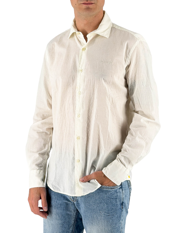 Camicia In Ice Cotton Panna