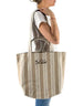 Borsa Tote Essential Beach Cotton Big Stripes V 1118 Emb