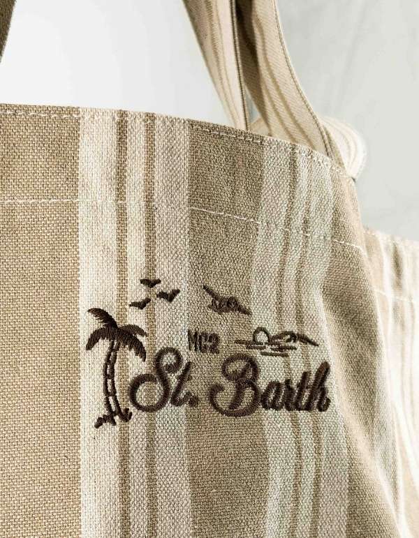 Borsa Tote Essential Beach Cotton Big Stripes V 1118 Emb