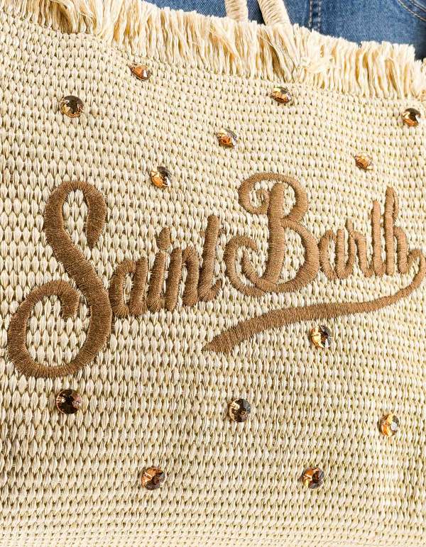 Borsa a Mano con Tracolla Colette Straw N Strass 18 Emb