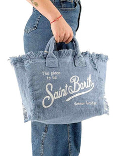 Borsa a Mano con Tracolla Colette Linen Denim