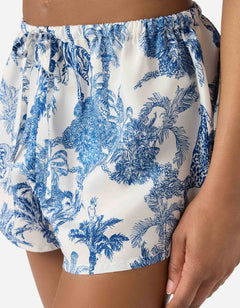 Short Kammy in Habotai Silk Foulard Jungle Oceania 01