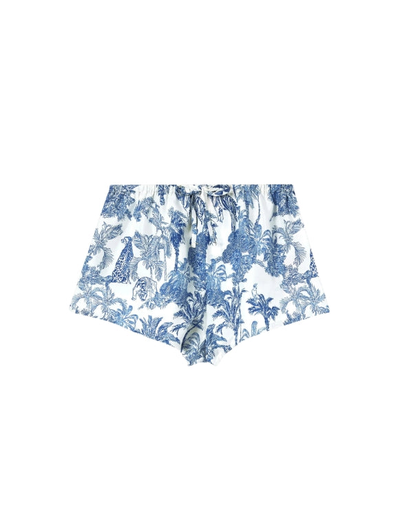 Short Kammy in Habotai Silk Foulard Jungle Oceania 01