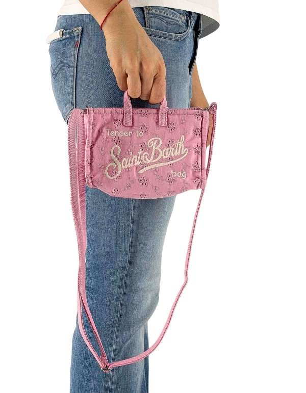 Phone Bag Sangallo Cotton Mini Flowers Embroidered 21 Emb