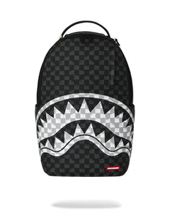 Zaino Black And White Drip Check Shark Backpack