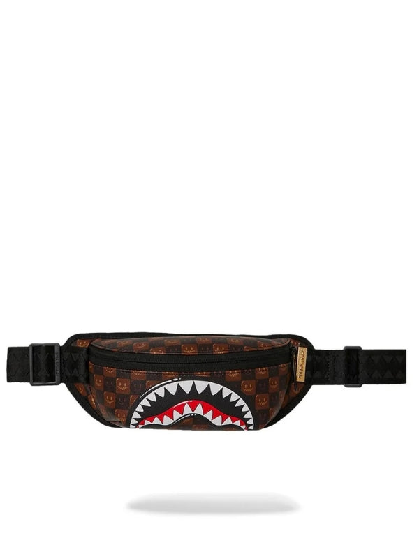 Sharks In Paris Wtf Bubble Brown Check Crossbody