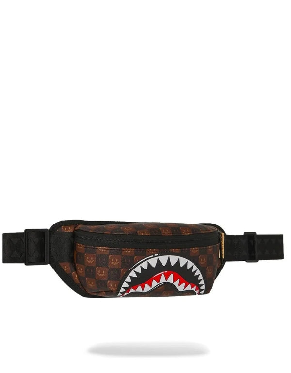 Sharks In Paris Wtf Bubble Brown Check Crossbody