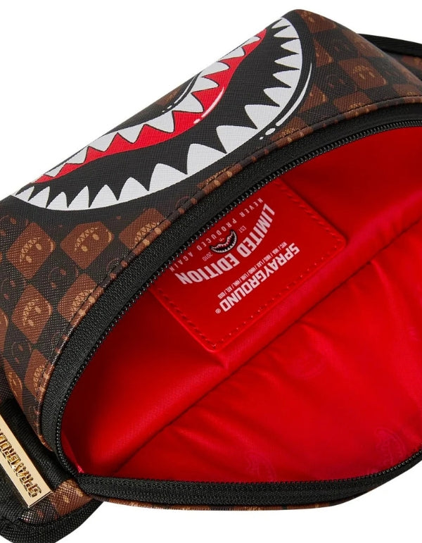 Sharks In Paris Wtf Bubble Brown Check Crossbody
