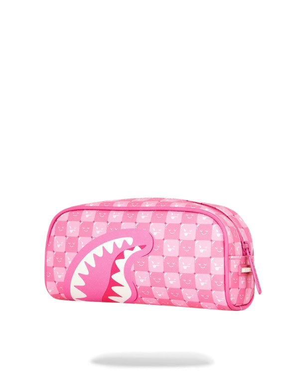 Pink New Check Faces Pouch