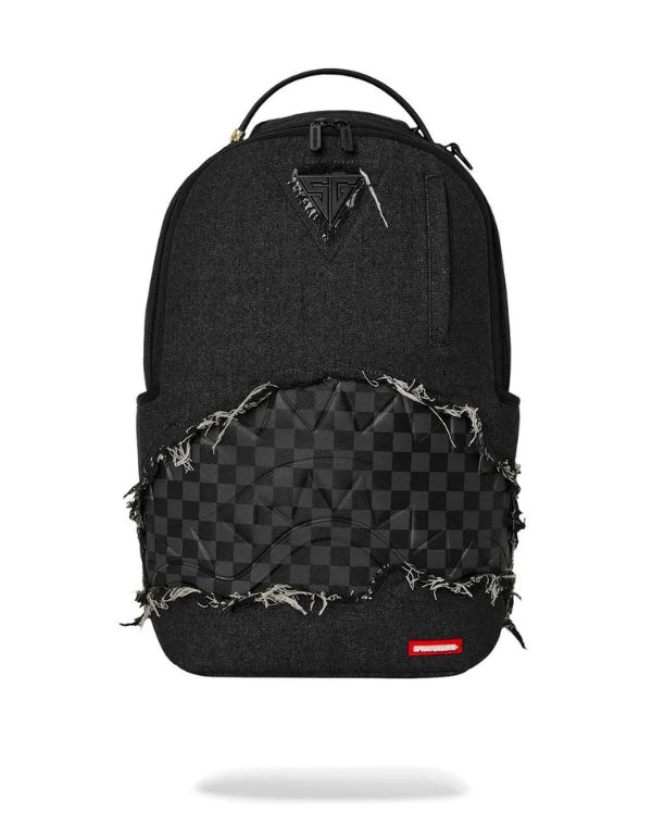Zaino Black Denim Tear Shark Backpack