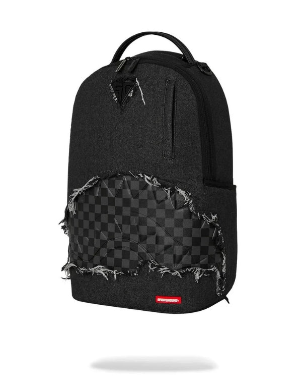 Zaino Black Denim Tear Shark Backpack
