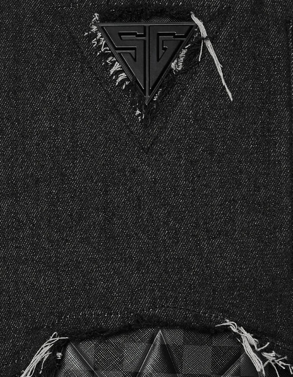 Zaino Black Denim Tear Shark Backpack