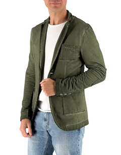 Giacca in Jersey Verde Militare Uomo – Devid Label
