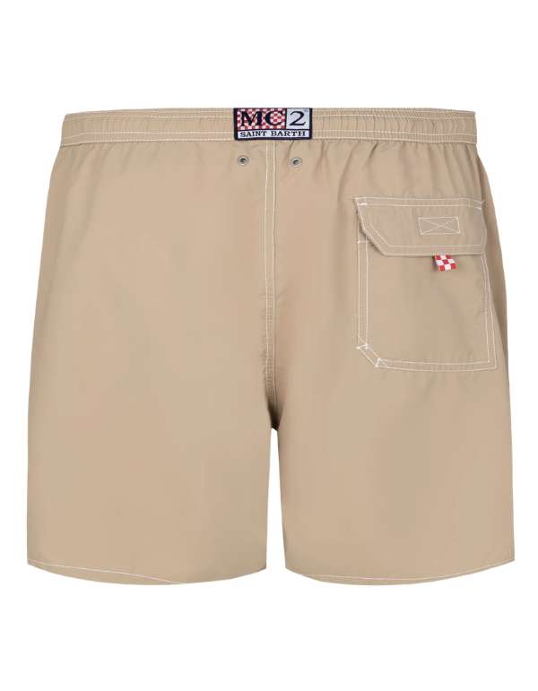 Men's Swim Trunks Patmos Toile Beige