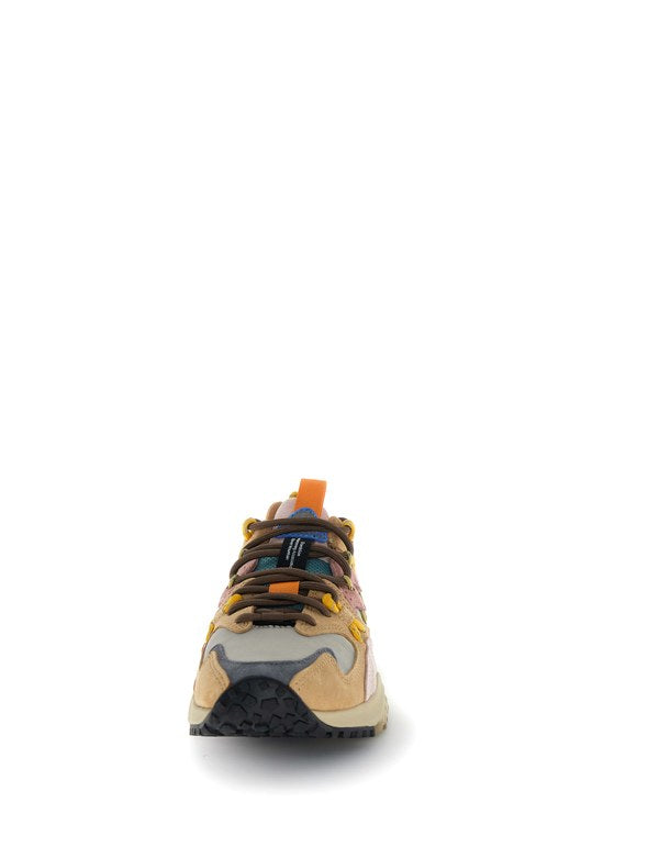 Sneaker Yamabushi Woman Suede/Nylon Cognac-Taupe-Pink - Immagine 4
