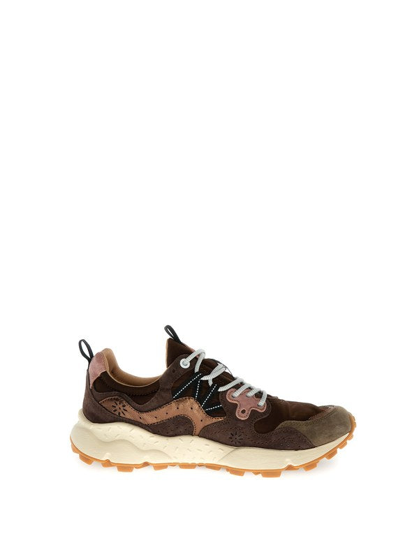 Sneaker Yamano 3 Uni Suede/Nylon/Laminated Goat Skin Brown-Bronze-Pink - Immagine 3