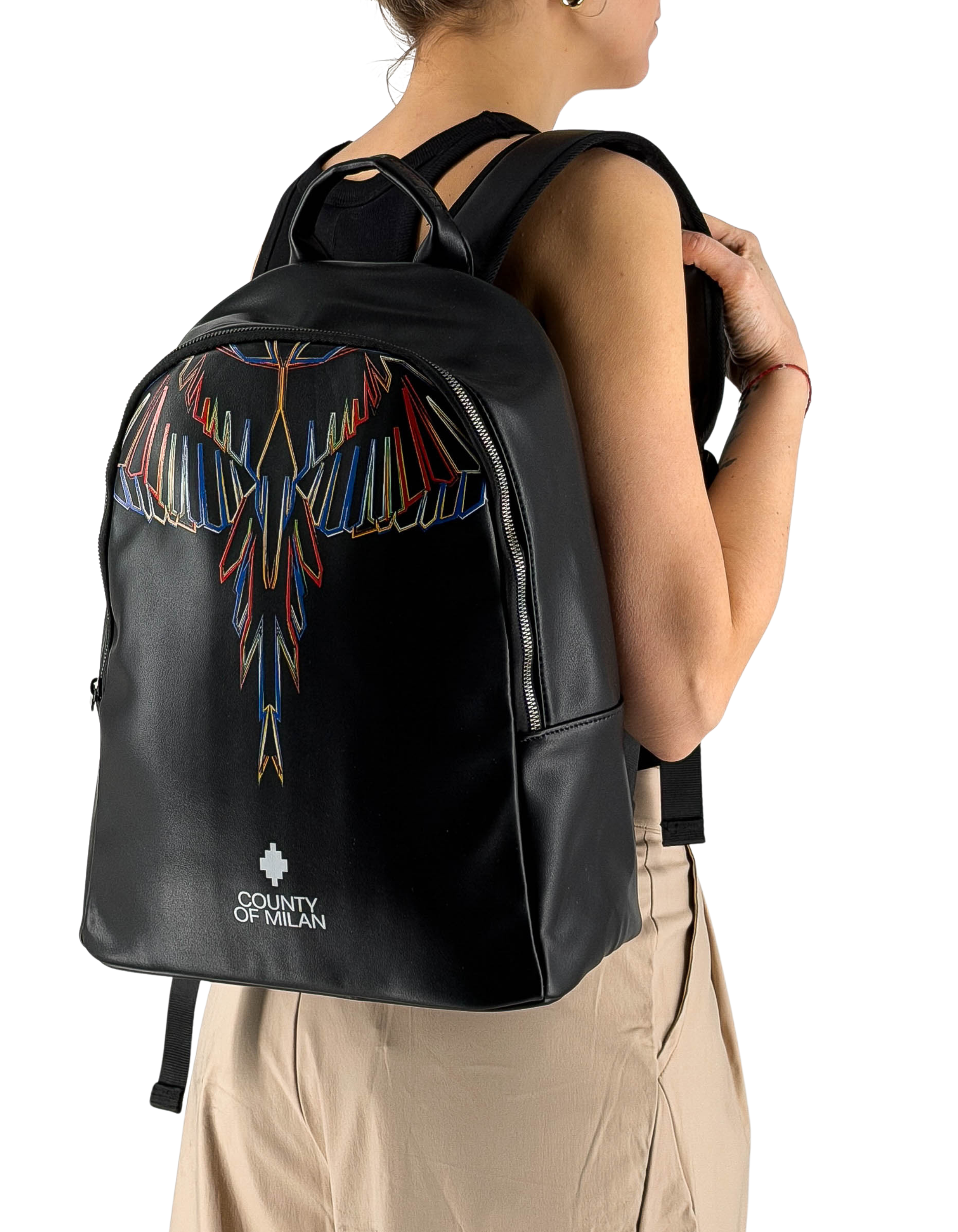 Zaino Black / Multicolor Wings