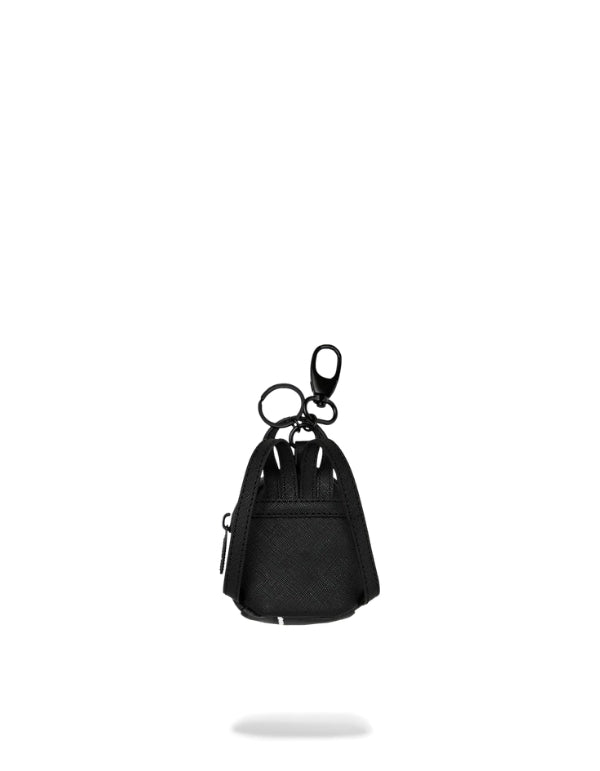 Center Rip Revealing Gray Check Backpack Keychain