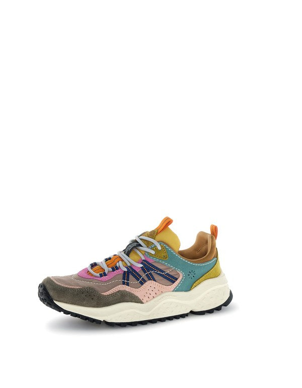 Sneaker Sanchia Uni Cow Velour/Nylon Mud-Green-Zucca - Immagine 5