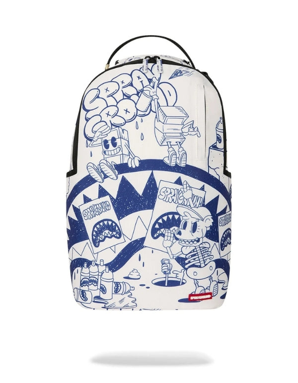 Blue Ink Doodle Backpack