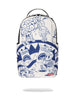 Zaino Blue Ink Doodle Backpack