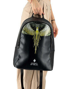Marcelo Burlon County Of Milan Zaino Stampa Black / Yellow Wings – Zaini