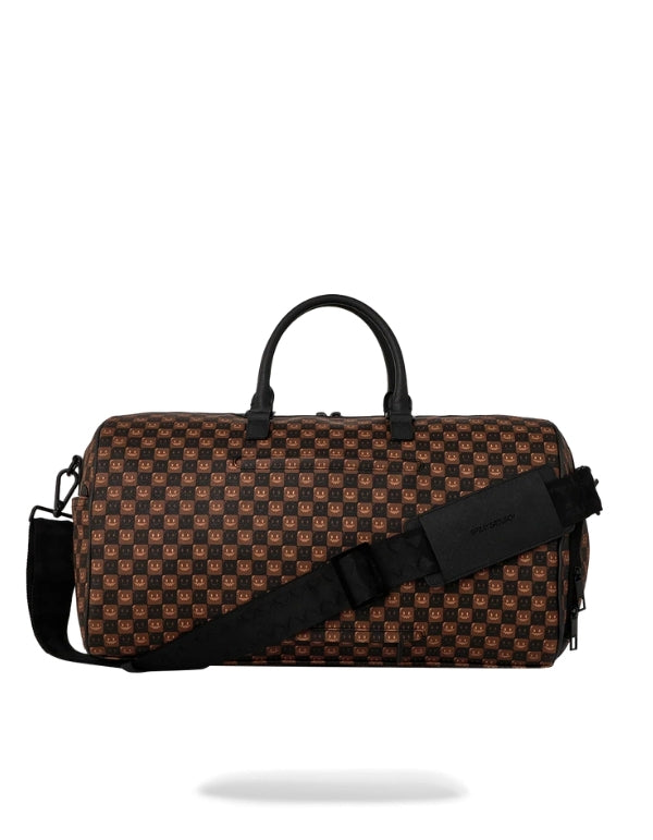 Sharks In Paris Wtf Bubble Brown Check Duffle Bag