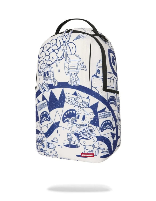 Blue Ink Doodle Backpack