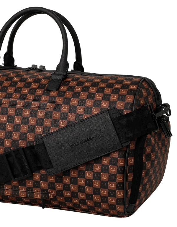 Sharks In Paris Wtf Bubble Brown Check Duffle Bag